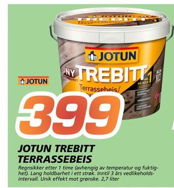 Coop Byggmix Jotun trebitt terrassebeis tilbud