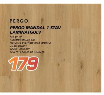 Coop Byggmix Pergo mandal 1-stav laminatgulv tilbud