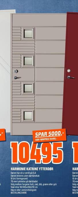 Obs Bygg Harmonie katrine ytterdør tilbud