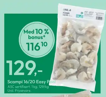 Gigaboks Scampi 16/20 easy peel tilbud