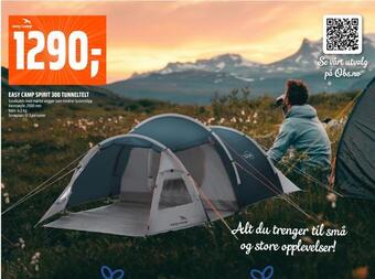 Coop Obs Easy camp spirit 300 tunneltelt tilbud