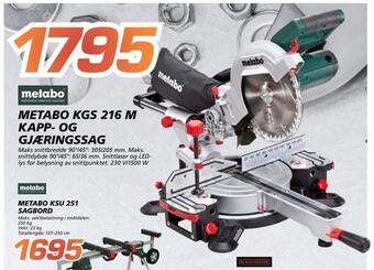 Coop Byggmix Metabo kgs 216 m kapp- og gjæringssag tilbud