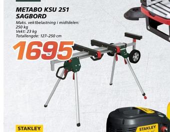 Coop Byggmix Metabo ksu 251 sagbord tilbud