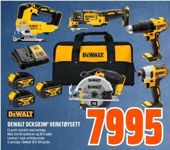 Obs Bygg Dewalt dck503m3 verktøysett tilbud