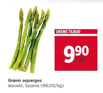 Meny Grønn asparges tilbud