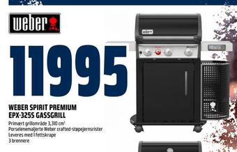 Obs Bygg Weber spirit premium epx-325s gassgrill tilbud