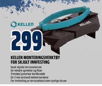 Obs Bygg Kellen monteringsverktøy for skjult innfesting tilbud