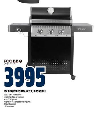Obs Bygg Fcc bbq performance 3,1 gassgrill tilbud