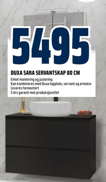 Obs Bygg Duxa sara servantskap 80 cm tilbud