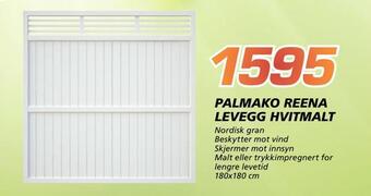 Coop Byggmix Palmako reena levegg hvitmalt tilbud