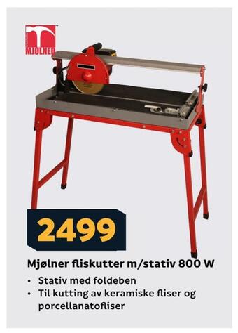 Megaflis Mjølner fliskutter m/stativ 800 w tilbud