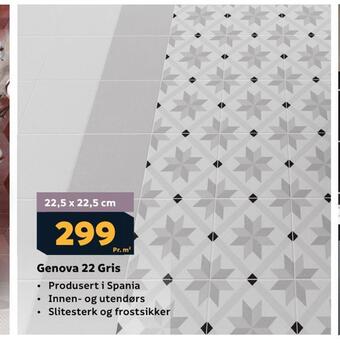 Megaflis Genova 22 gris tilbud