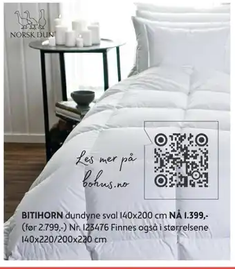 Bohus Bitihorn dundyne sval tilbud