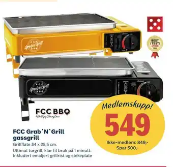 Coop Extra Fcc grab'n'grill gassgrill tilbud
