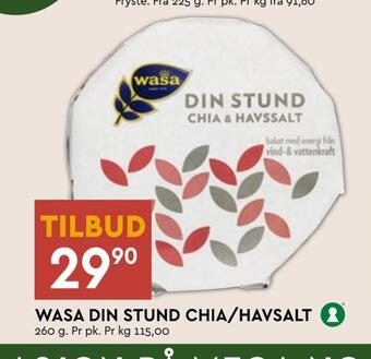 Coop Mega Wasa din stund chia/havsalt tilbud
