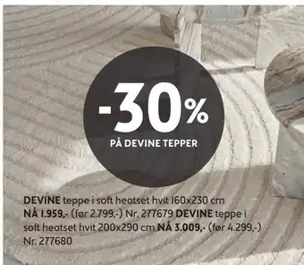Bohus -30% på devine tepper tilbud