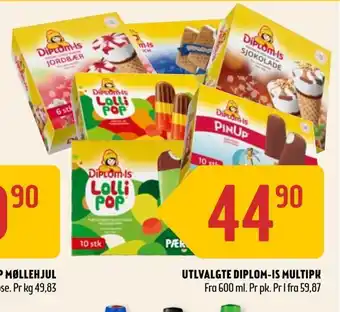Coop Prix Utlvalgte diplom-is multipk tilbud