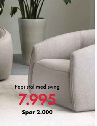 Fagmøbler Pepi stol med sving tilbud