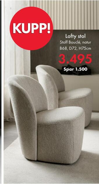 Fagmøbler Lofty stol tilbud
