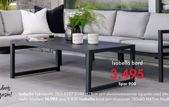 Fagmøbler Isabella bord tilbud
