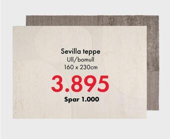 Fagmøbler Sevilla teppe tilbud