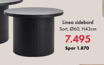 Fagmøbler Linea sidebord tilbud