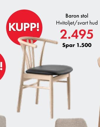 Fagmøbler Baron stol tilbud