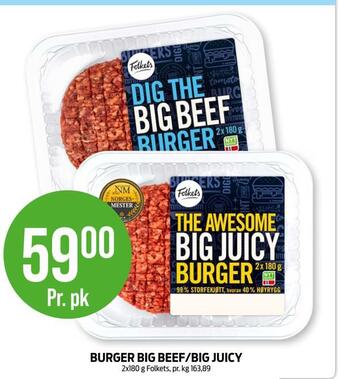 Kiwi Burger big beef/big juicy tilbud