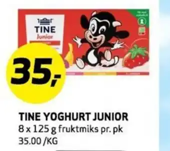 Bunnpris TINE YOGHURT JUNIOR 8 x 125 g tilbud