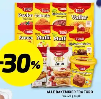 Bunnpris ALLE BAKEMIXER FRA TORO 126 g tilbud