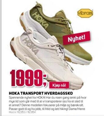 Sport 1 HOKA TRANSPORT HVERDAGSSKO tilbud