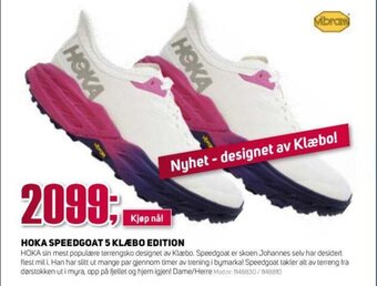 Sport 1 HOKA SPEEDGOAT 5 KLÆBO EDITION tilbud