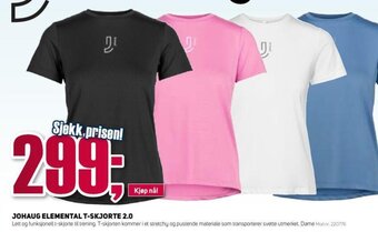Sport 1 JOHAUG ELEMENTAL T-SKJORTE 2.0 tilbud