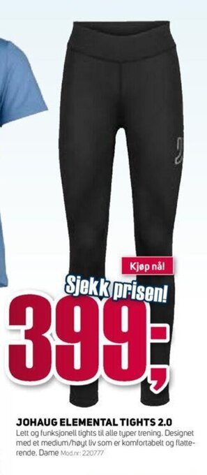 Sport 1 JOHAUG ELEMENTAL TIGHTS 2.0 tilbud