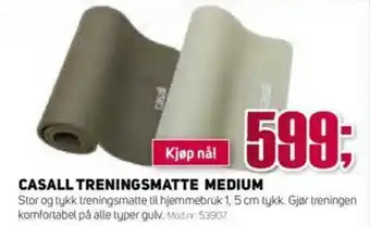 Sport 1 CASALL TRENINGSMATTE MEDIUM tilbud