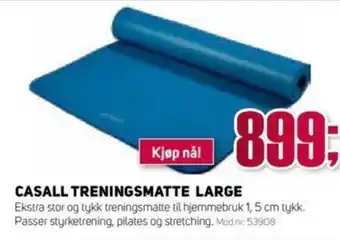 Sport 1 CASALL TRENINGSMATTE LARGE tilbud