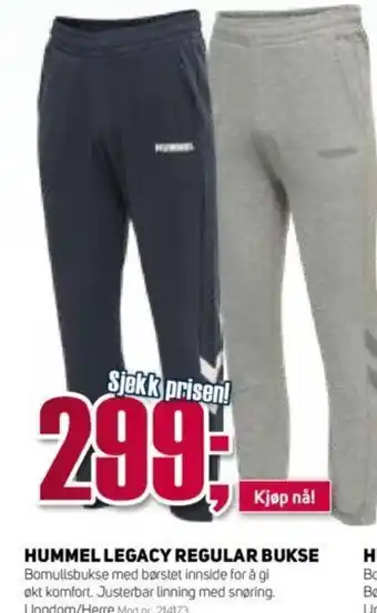 Sport 1 HUMMEL LEGACY REGULAR BUKSE tilbud