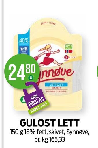 Kiwi Gulost lett tilbud