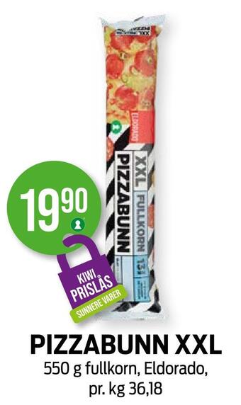 Kiwi Pizzabunn xxl tilbud