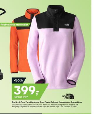 XXL Sport The north face face homesafe snap fleece pullover, fleecegenser, dame/herre tilbud