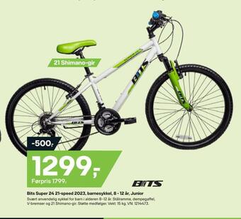 XXL Sport Bits super 24 21-speed 2023, barnesykkel, 8 - 12 år, junior tilbud