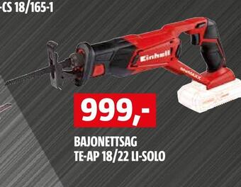 Bauhaus Bajonettsag te-ap 18/22 li-solo tilbud