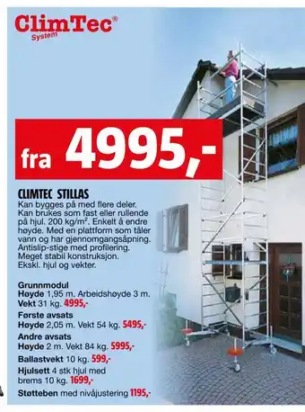 Bauhaus Climtec stillas tilbud