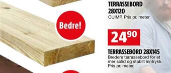 Bauhaus Terrassebord 28x145 tilbud