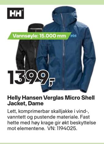 XXL Sport Helly hansen verglas micro shell jacket, dame tilbud