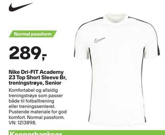 XXL Sport Nike dri-fit academy 23 top short sleeve br, treningstrøye, senior tilbud