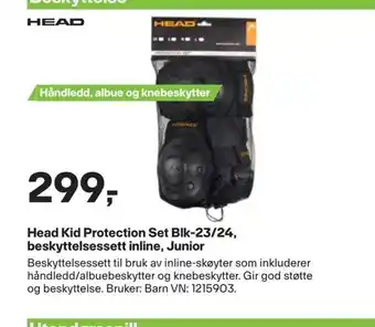 XXL Sport Head kid protection set blk-23/24, beskyttelsessett inline, junior tilbud