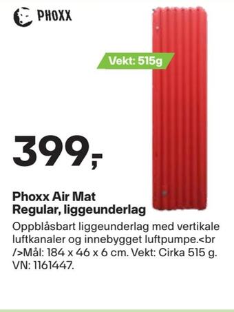 XXL Sport Phoxx air mat regular, liggeunderlag tilbud