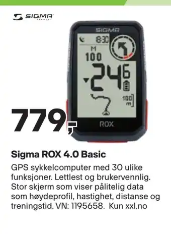 XXL Sport Sigma rox 4,0 basic tilbud