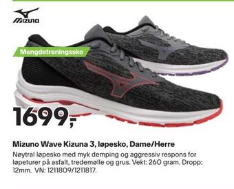 XXL Sport Mizuno wave kizuna 3, løpesko, dame/herre tilbud